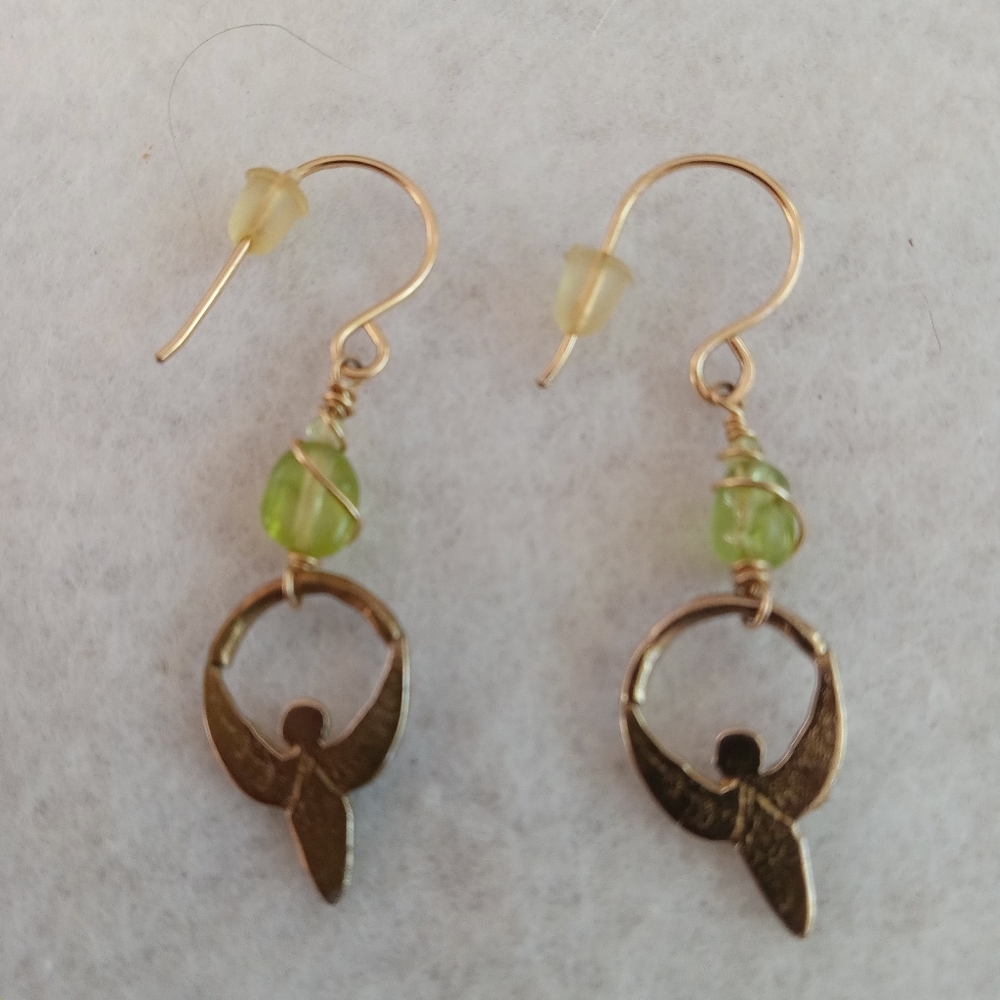 Peridot Goddess Earrings